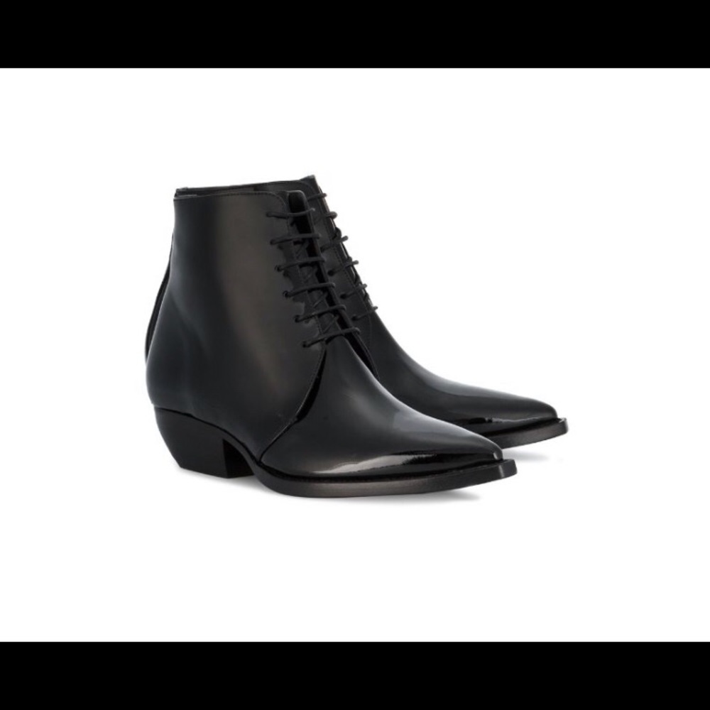 SOLD*SAINT LAURENT Theo lace-up ankle boots